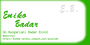 eniko badar business card