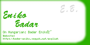 eniko badar business card